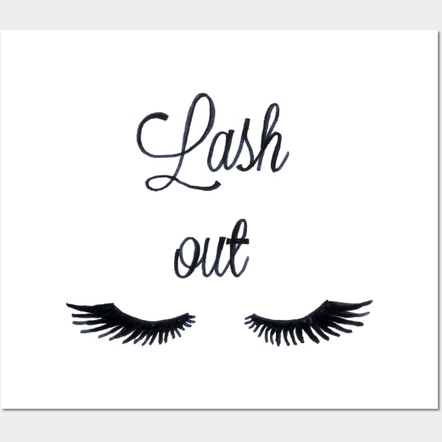 Lashes makeup eye mascara  artist gift Wall Art by BalumbaArt